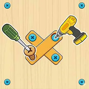 Nuts & Bolts Game: Wood Puzzle